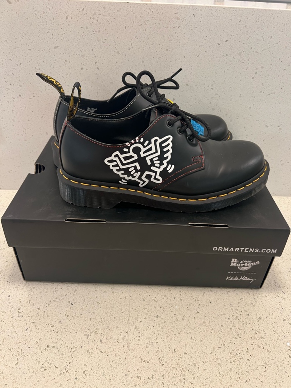Dr Martens KEITH HARING 1461 SMOOTH LEATHER OXFORD SHOES Women’s Size 9